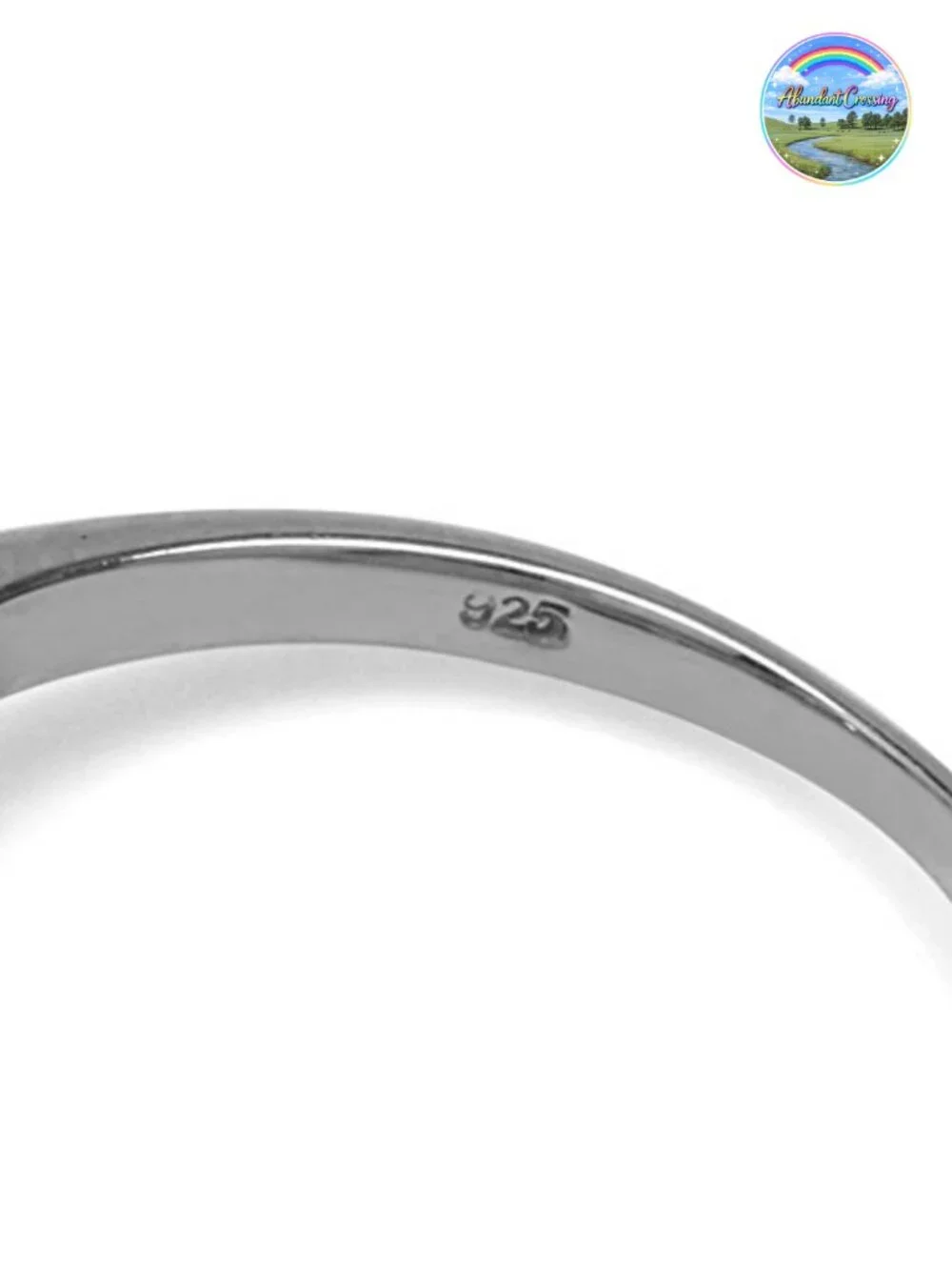 8mm Natural Moonstone 925 Sterling Silver Triquetra Celtic Knot Ring
